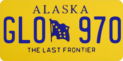 AK license plate GLO970