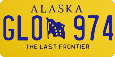 AK license plate GLO974