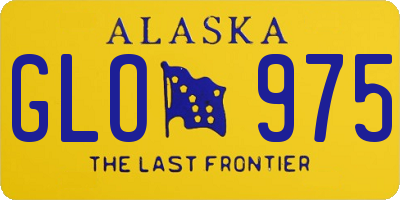 AK license plate GLO975