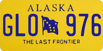 AK license plate GLO976
