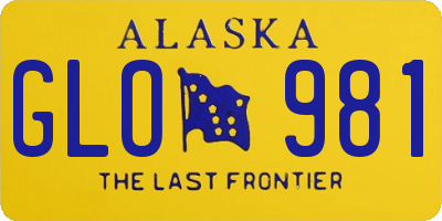 AK license plate GLO981