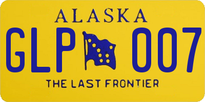 AK license plate GLP007