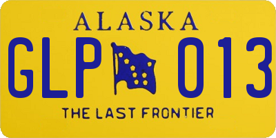 AK license plate GLP013