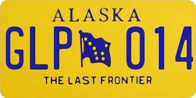 AK license plate GLP014