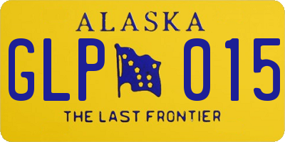 AK license plate GLP015