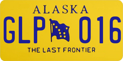 AK license plate GLP016