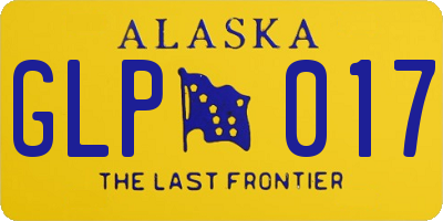 AK license plate GLP017