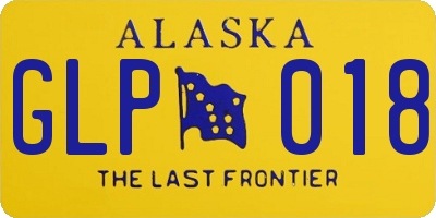 AK license plate GLP018
