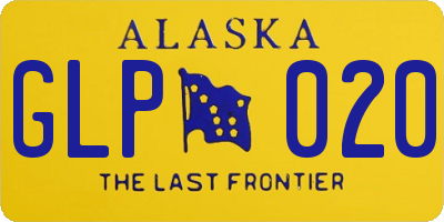 AK license plate GLP020
