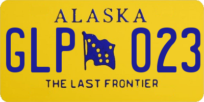 AK license plate GLP023