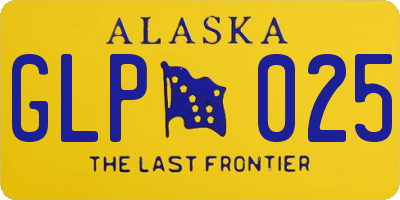 AK license plate GLP025