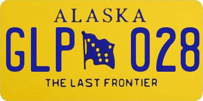 AK license plate GLP028