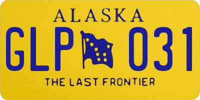 AK license plate GLP031
