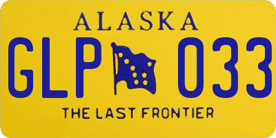 AK license plate GLP033