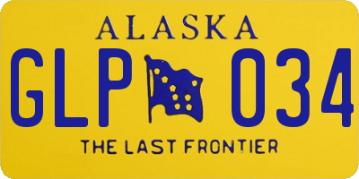AK license plate GLP034