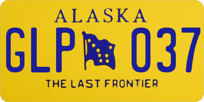 AK license plate GLP037