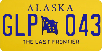 AK license plate GLP043