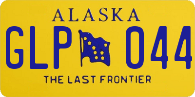 AK license plate GLP044