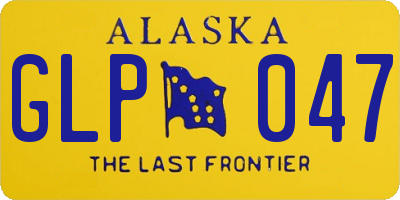 AK license plate GLP047