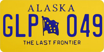 AK license plate GLP049