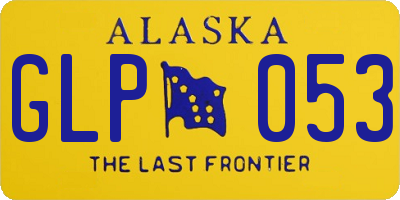AK license plate GLP053