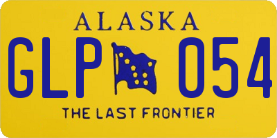 AK license plate GLP054