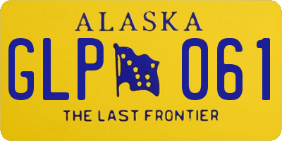 AK license plate GLP061