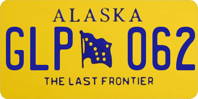 AK license plate GLP062