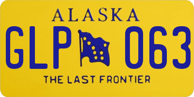 AK license plate GLP063