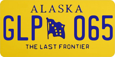 AK license plate GLP065
