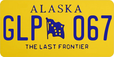 AK license plate GLP067