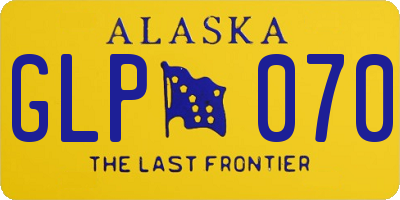 AK license plate GLP070