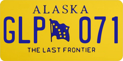 AK license plate GLP071