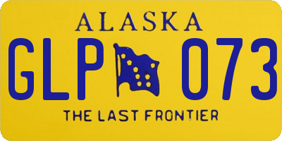 AK license plate GLP073