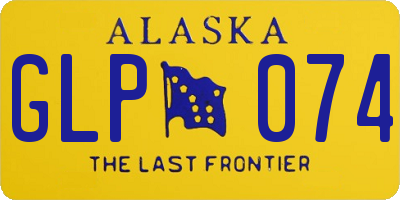 AK license plate GLP074