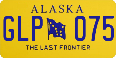 AK license plate GLP075