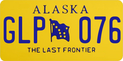 AK license plate GLP076