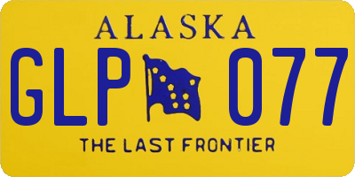 AK license plate GLP077