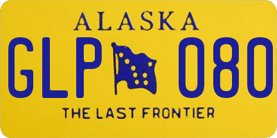 AK license plate GLP080