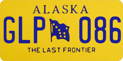 AK license plate GLP086