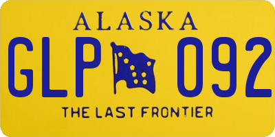 AK license plate GLP092
