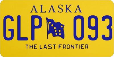 AK license plate GLP093
