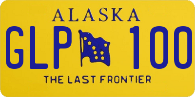AK license plate GLP100