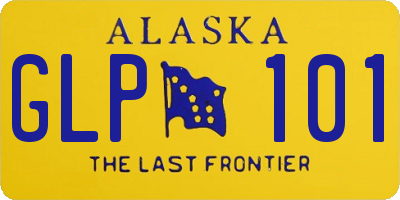 AK license plate GLP101