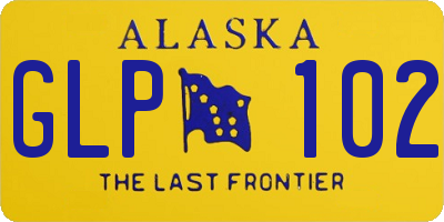 AK license plate GLP102