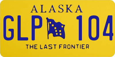 AK license plate GLP104