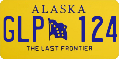 AK license plate GLP124