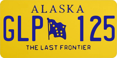 AK license plate GLP125