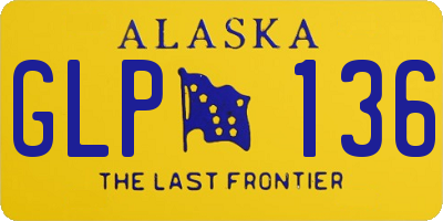 AK license plate GLP136