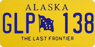 AK license plate GLP138